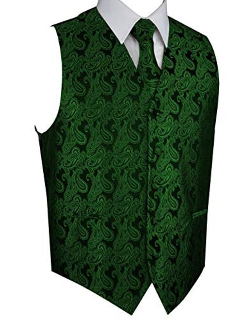 Brand Q Men's Tuxedo Vest, Tie & Pocket Square Set