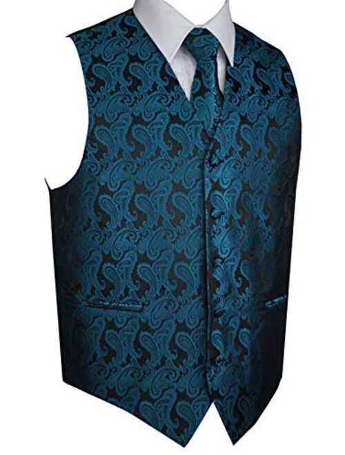 Brand Q Men's Tuxedo Vest, Tie & Pocket Square Set