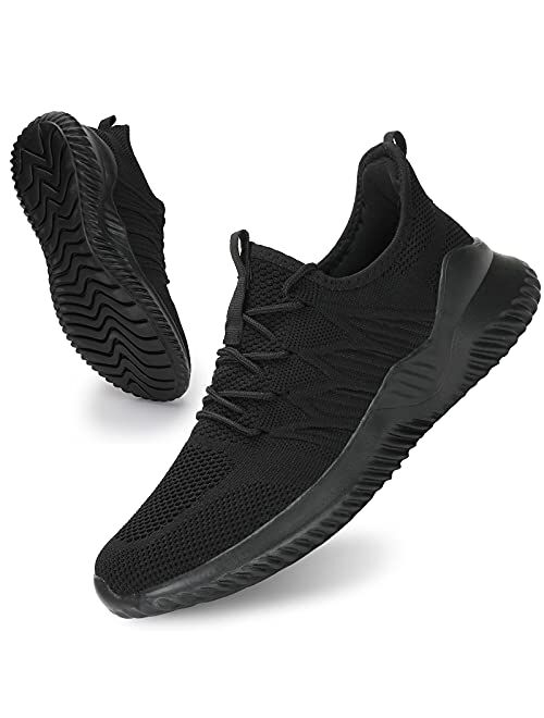 Socviis Mens Slip On Running Shoes Athletic Walking Trainers Lightweight Breathable Mesh Tennis Sneakers