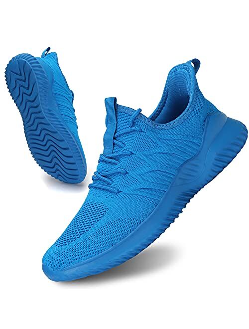 Socviis Mens Slip On Running Shoes Athletic Walking Trainers Lightweight Breathable Mesh Tennis Sneakers