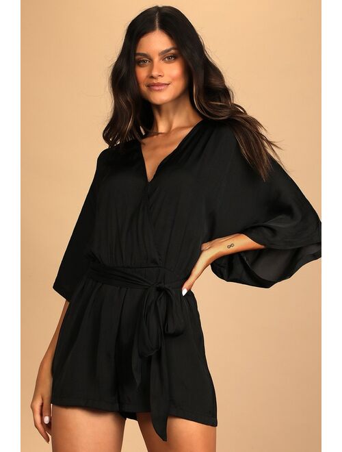 Lulus Ain't It Grand Black Romper