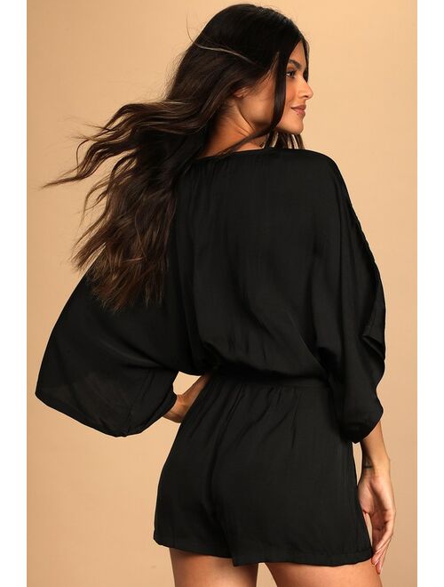 Lulus Ain't It Grand Black Romper