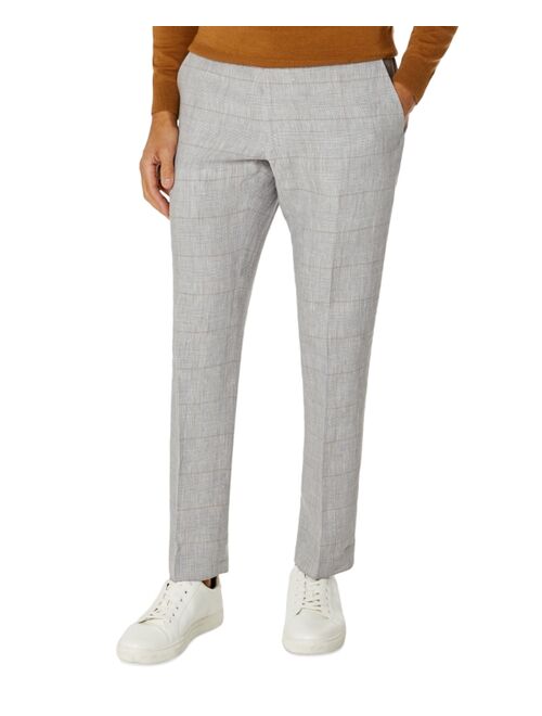 Tommy Hilfiger Men's Modern Fit Flex Stretch Plaid Linen Suit Pants