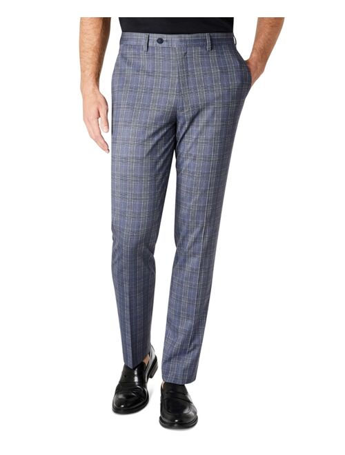 Michael Kors Men's Modern-Fit Plaid Knit Suit Pants