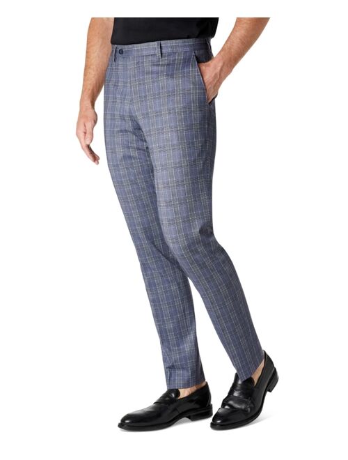 Michael Kors Men's Modern-Fit Plaid Knit Suit Pants