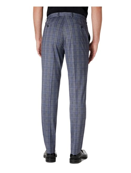 Michael Kors Men's Modern-Fit Plaid Knit Suit Pants