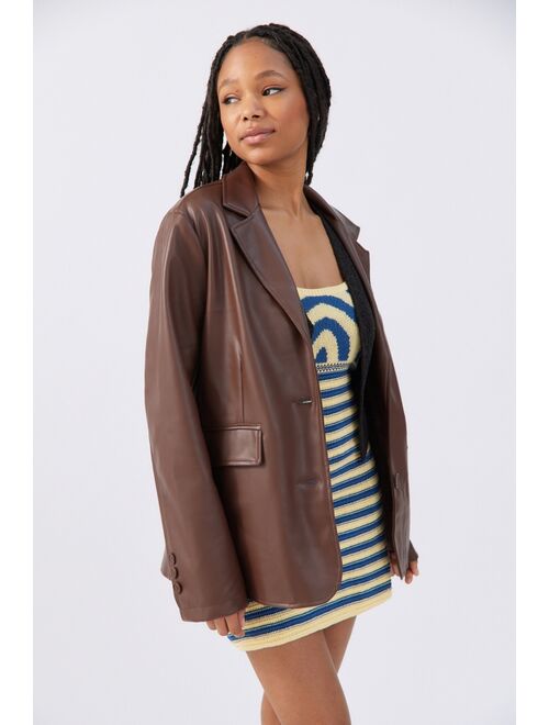 Urban Outfitters UO Jules Faux Leather Blazer