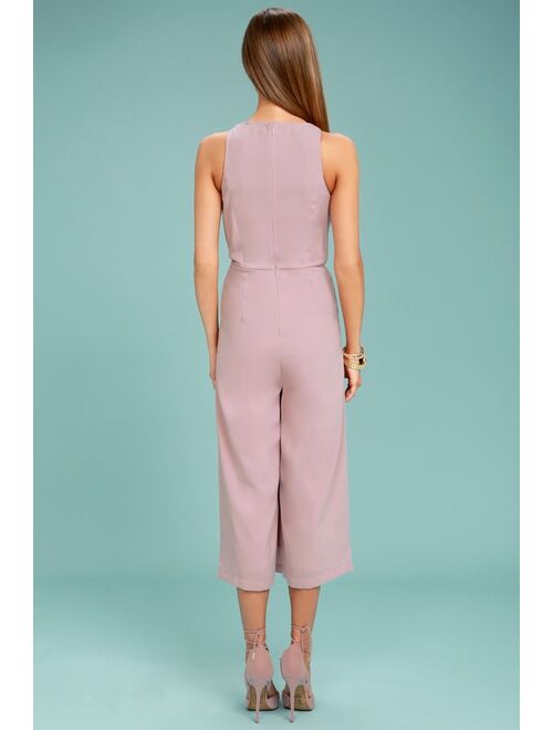 Lulus On Track Mauve Midi Jumpsuit