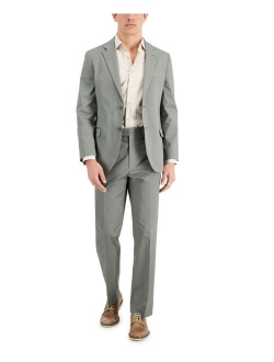 Men's Modern-Fit Stretch Cotton Solid Suit