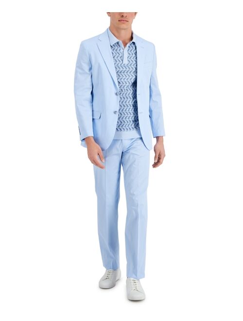 Nautica Men's Modern-Fit Stretch Cotton Solid Suit