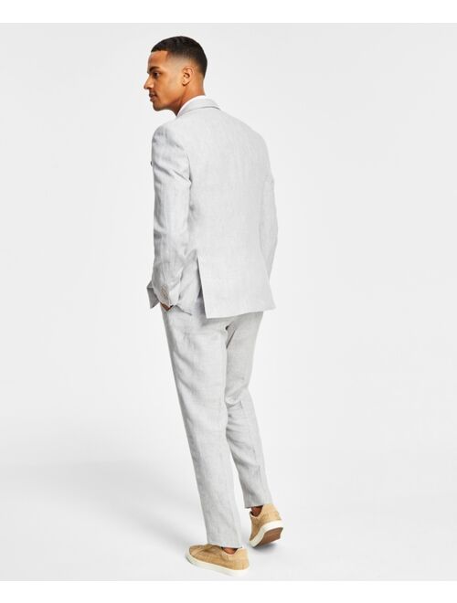 Bar III Men's Slim-Fit Textured Linen Suit Separate Jacket, Created for Macy's