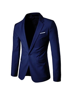 UNINUKOO Mens Sport Coat Blazer Slim Fit Casual Notched Lapel Business Suit Jacket