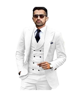 JYDress JY Men's Fashion 3 Pieces Men Suits Wedding Suits for Men Groom Tuxedos