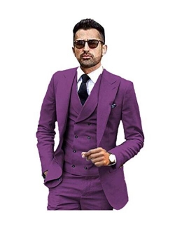 JYDress JY Men's Fashion 3 Pieces Men Suits Wedding Suits for Men Groom Tuxedos