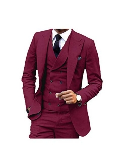 JYDress JY Men's Fashion 3 Pieces Men Suits Wedding Suits for Men Groom Tuxedos