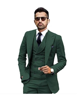 JYDress JY Men's Fashion 3 Pieces Men Suits Wedding Suits for Men Groom Tuxedos