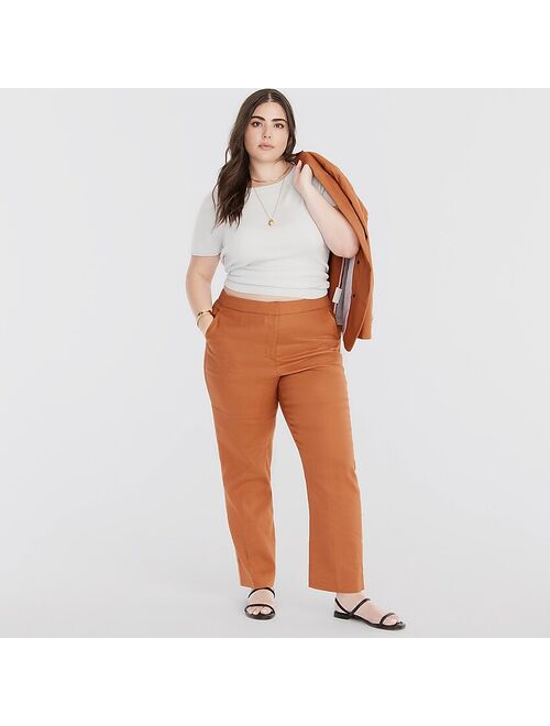 J.Crew Kate straight-leg pant in stretch linen