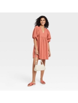 Women's Puff Short Sleeve Dress - A New Day™