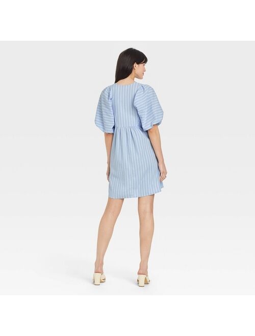 Women's Puff Short Sleeve Dress - A New Day™