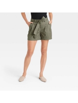 Women's High-Rise Pleat Front Shorts - A New Day™