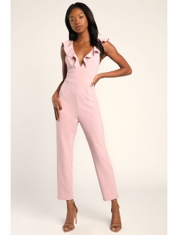 Leilani White Ruffled Jumpsuit