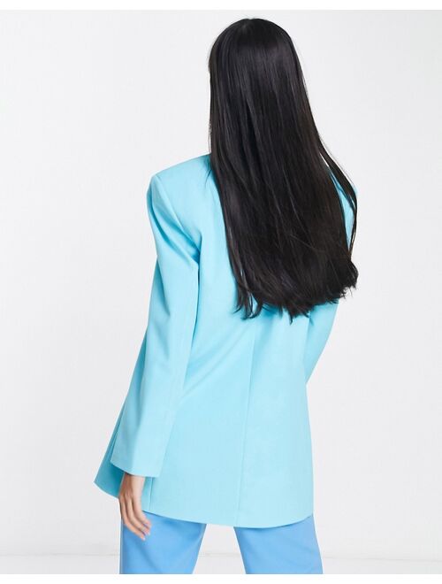 ASOS DESIGN pop blazer in turquoise