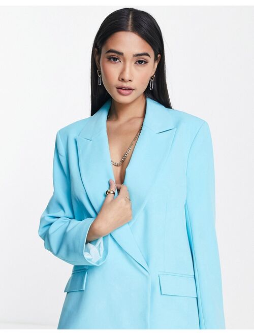 ASOS DESIGN pop blazer in turquoise