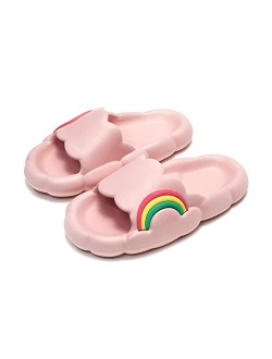 Cute Cloud Slides Slippers for Women Men, Mukinrch Funny Bubble Slides Sandals Non-Slip Spa Gym Slippers Ultra Soft Platform House Shower Slippers