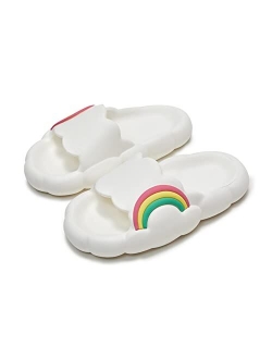 Cute Cloud Slides Slippers for Women Men, Mukinrch Funny Bubble Slides Sandals Non-Slip Spa Gym Slippers Ultra Soft Platform House Shower Slippers