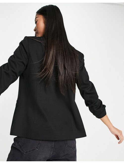 Miss Selfridge ponte blazer in black