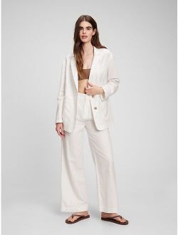 Linen-Cotton Oversized Blazer