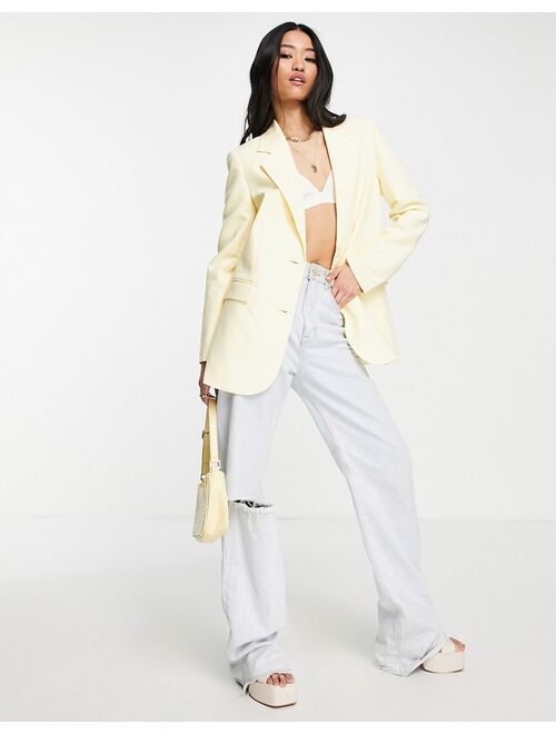 Urban Revivo relaxed blazer in yellow