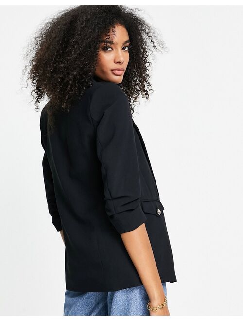 River Island pocket detail blazer in black