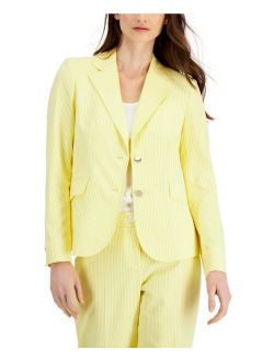 Women's Seersucker Two-Button Jacket