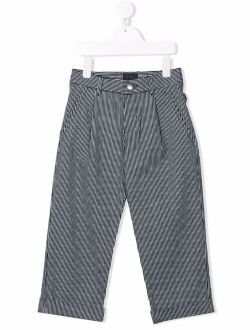 Fay Kids striped straight-leg chinos