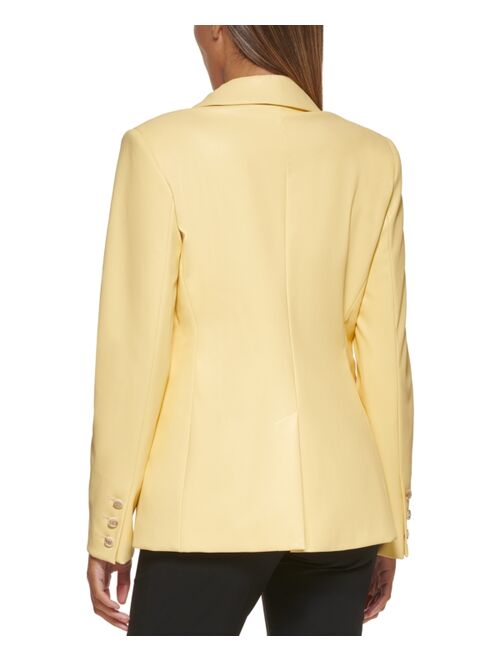 DKNY Faux-Leather Blazer