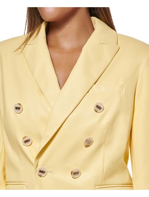 DKNY Faux-Leather Blazer