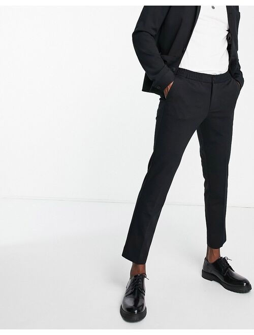 Jack & Jones Premium slim fit suit pants in black