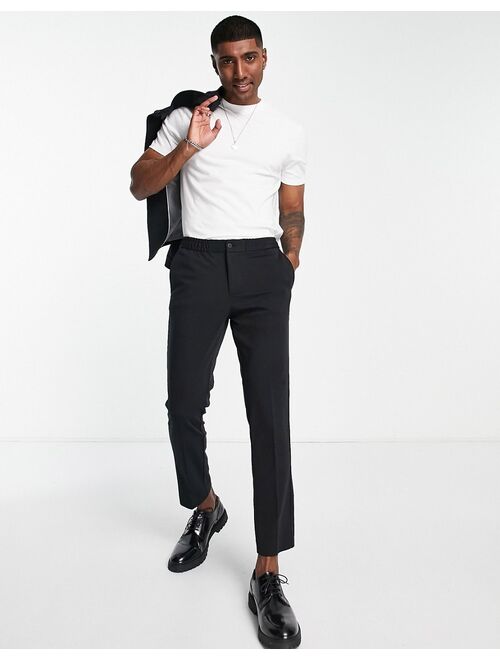 Jack & Jones Premium slim fit suit pants in black