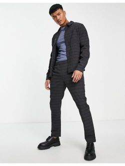 Premium slim fit suit trouser in grey check