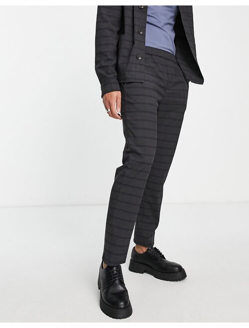 Jack & Jones Premium slim fit suit trouser in grey check