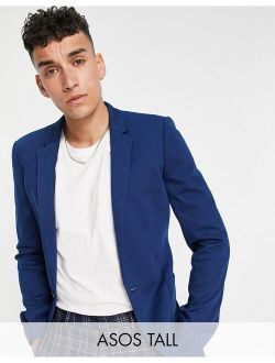 Tall super skinny jersey blazer in navy