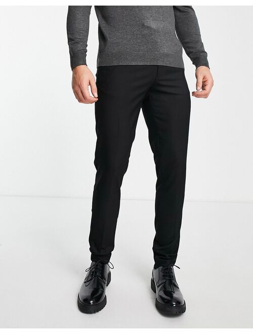 ASOS DESIGN skinny smart pants in black