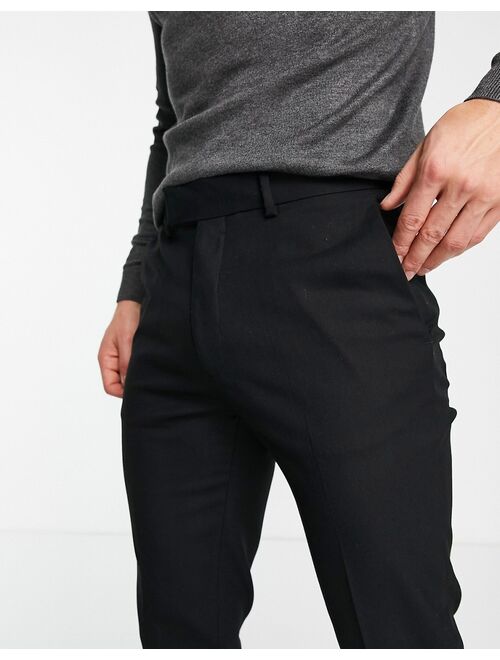 ASOS DESIGN skinny smart pants in black