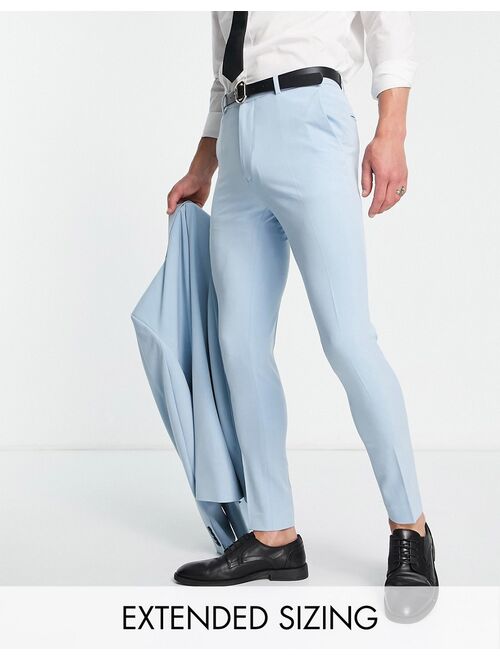 ASOS DESIGN super skinny suit pants in light blue