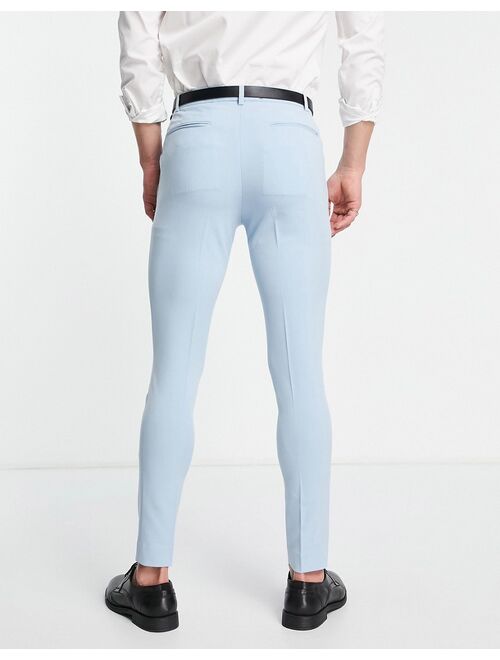 ASOS DESIGN super skinny suit pants in light blue