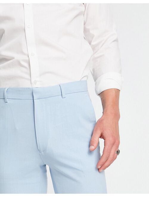 ASOS DESIGN super skinny suit pants in light blue