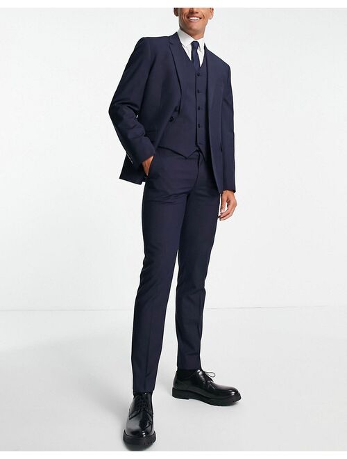 ASOS DESIGN slim suit pants in navy