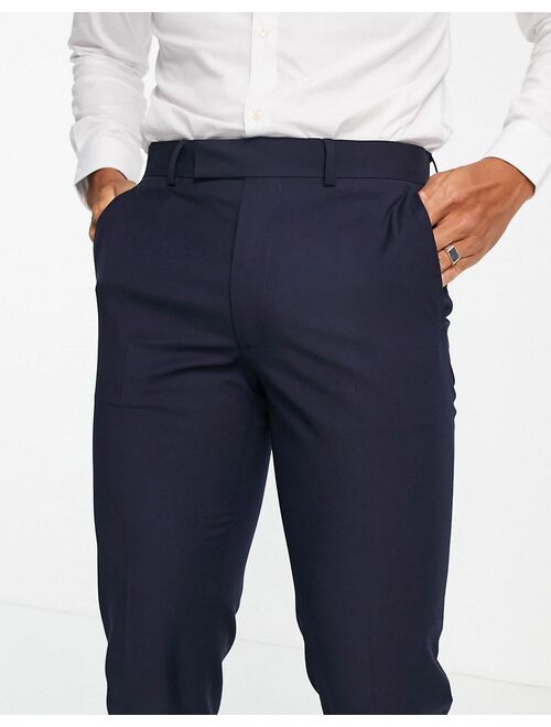 ASOS DESIGN slim suit pants in navy