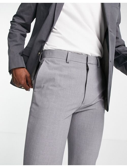 ASOS DESIGN super skinny smart pants in gray